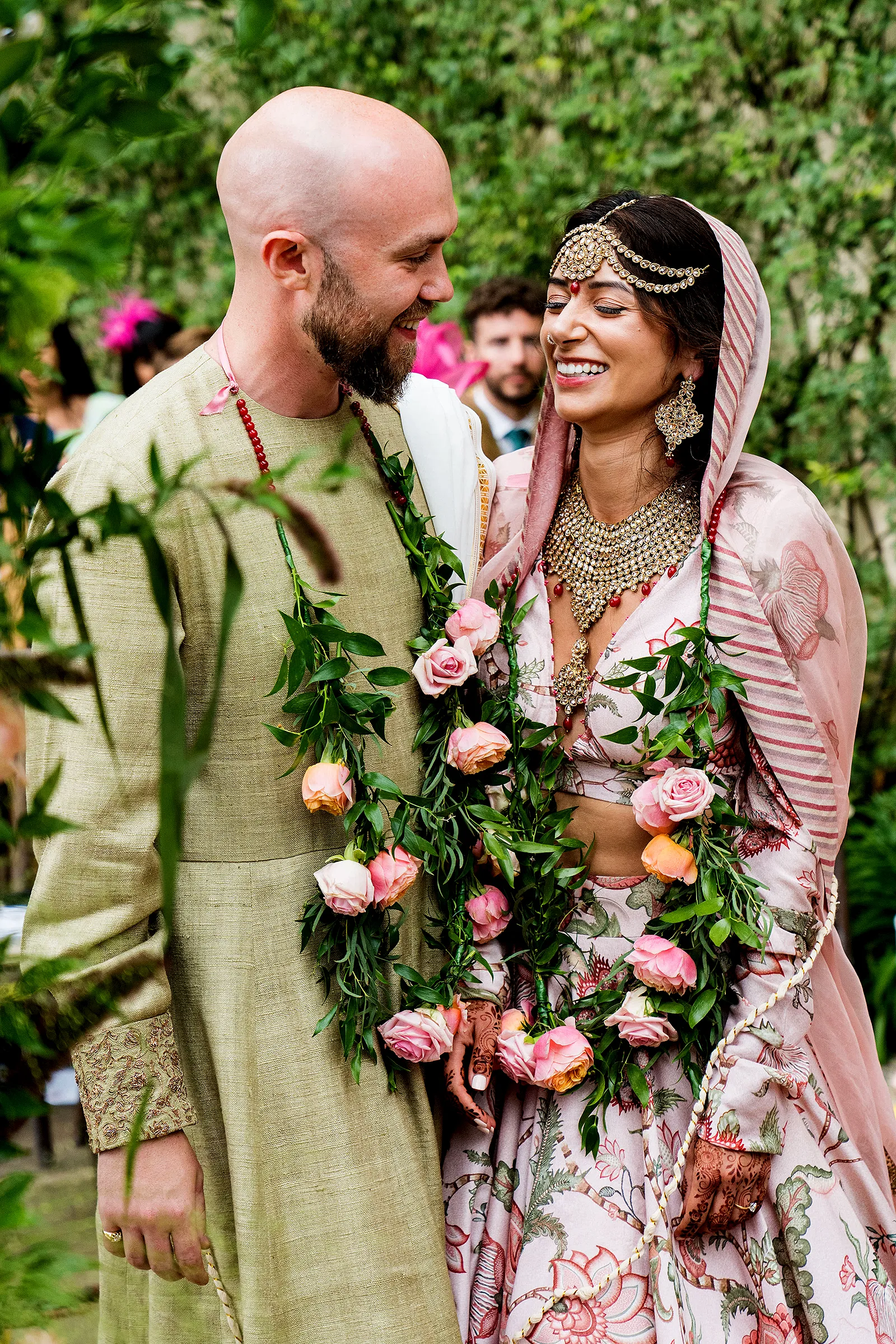 smiling bride - hindu wedding photographer sheffield fusion wedding