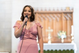 singer performing at a wedding